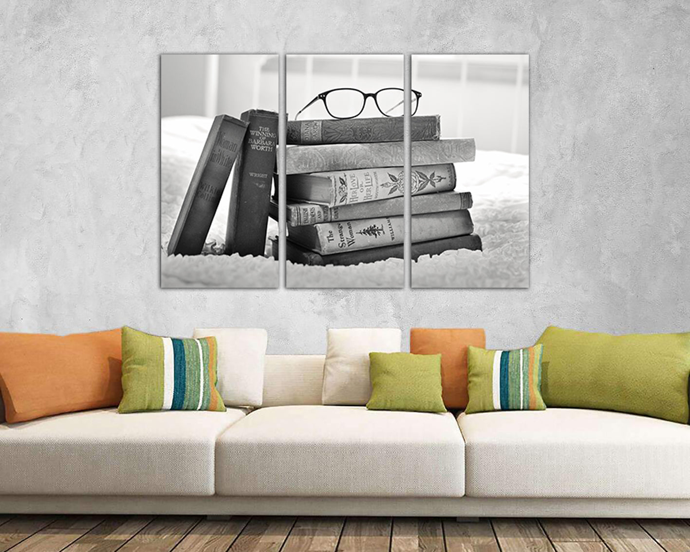 Book lover canvas Literary print Read book Bookworm art works