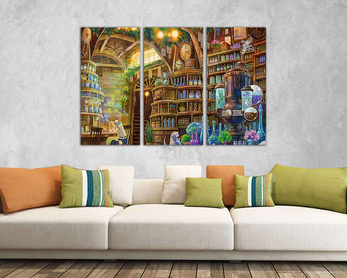 Laboratory print on canvas Library prints Nursery decor Kids wall art ready to hang