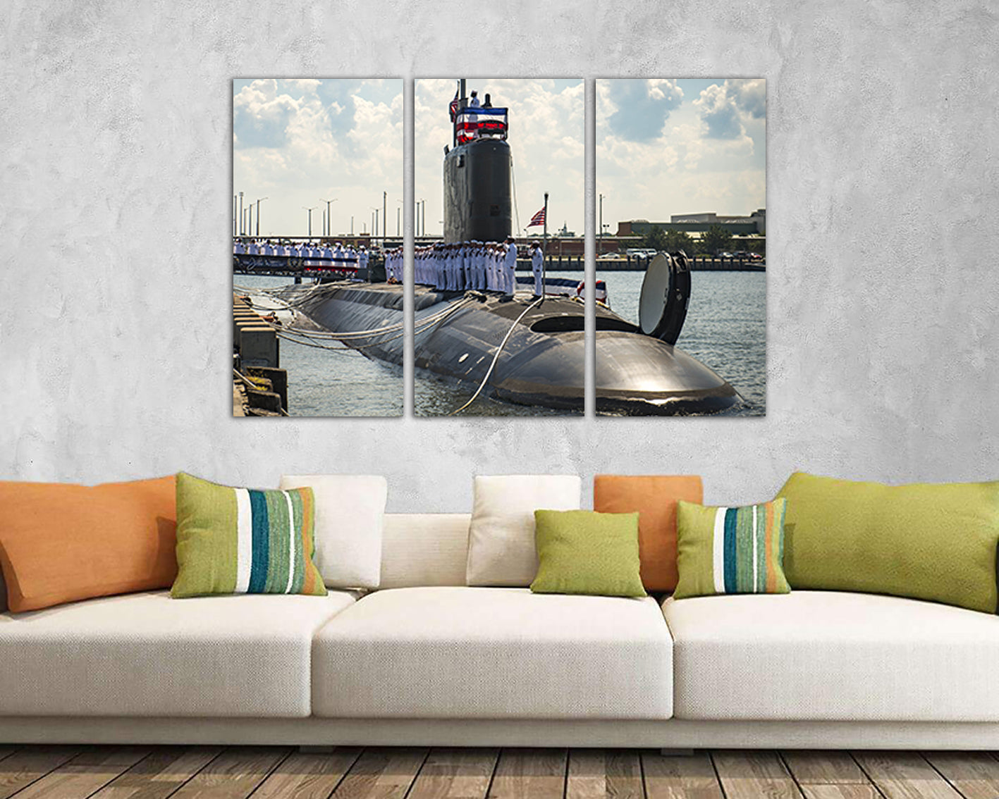 Wall art canvas Submarine Virginia print Mechanism decor Boat decor Sailor photo