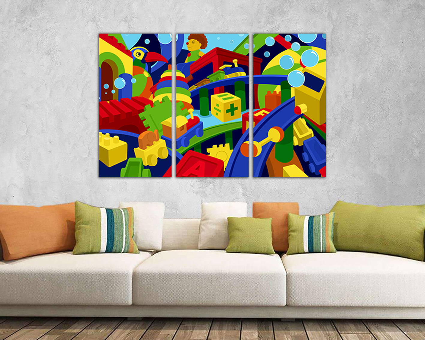 Kids toys canvas Nursery decor Kids wall art Child room print