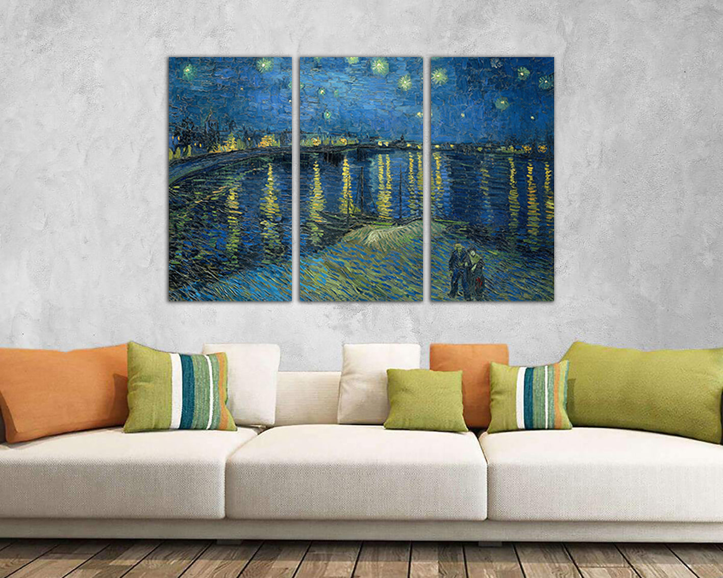 Vincent Van Gogh starry night canvas Rhône Starry night art works