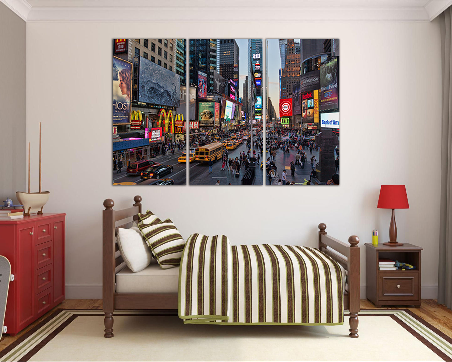 Times square 42nd New York city wall art travel canvas