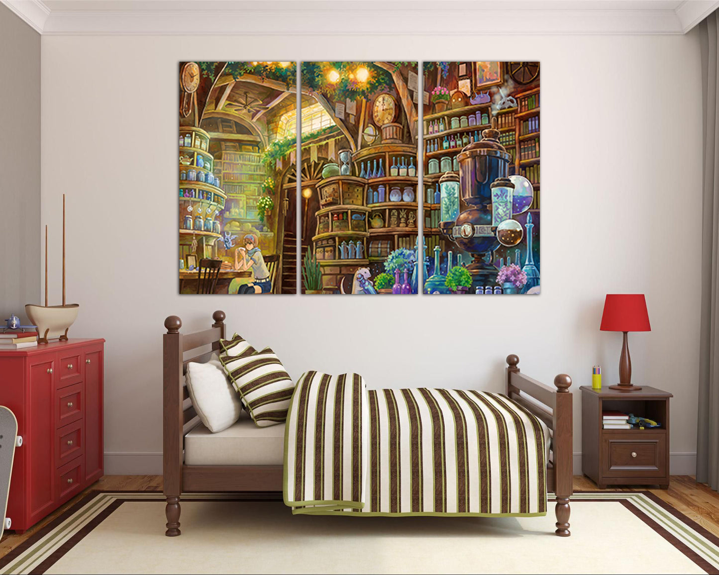 Laboratory print on canvas Library prints Nursery decor Kids wall art ready to hang