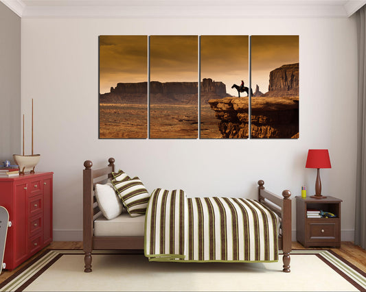 Monument valley print on canvas National park décor Arizona art works Mountain print Cowboy artwork