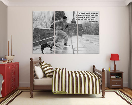Rocky balboa wall art canvas Boxing decor Movie print Motivation Running  gift Film art works