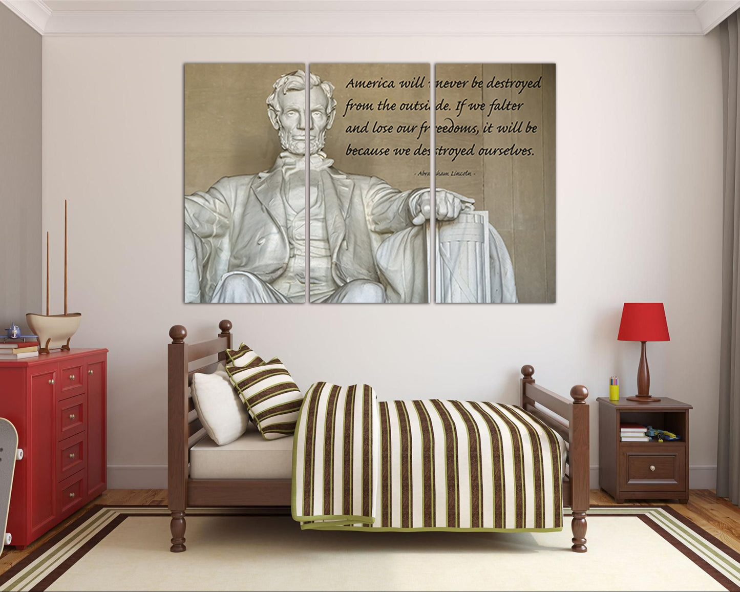 Abraham Lincoln Memorial Print on canvas Washington art works