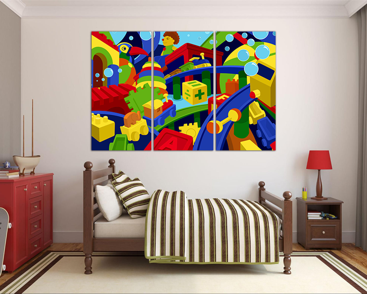 Kids toys canvas Nursery decor Kids wall art Child room print