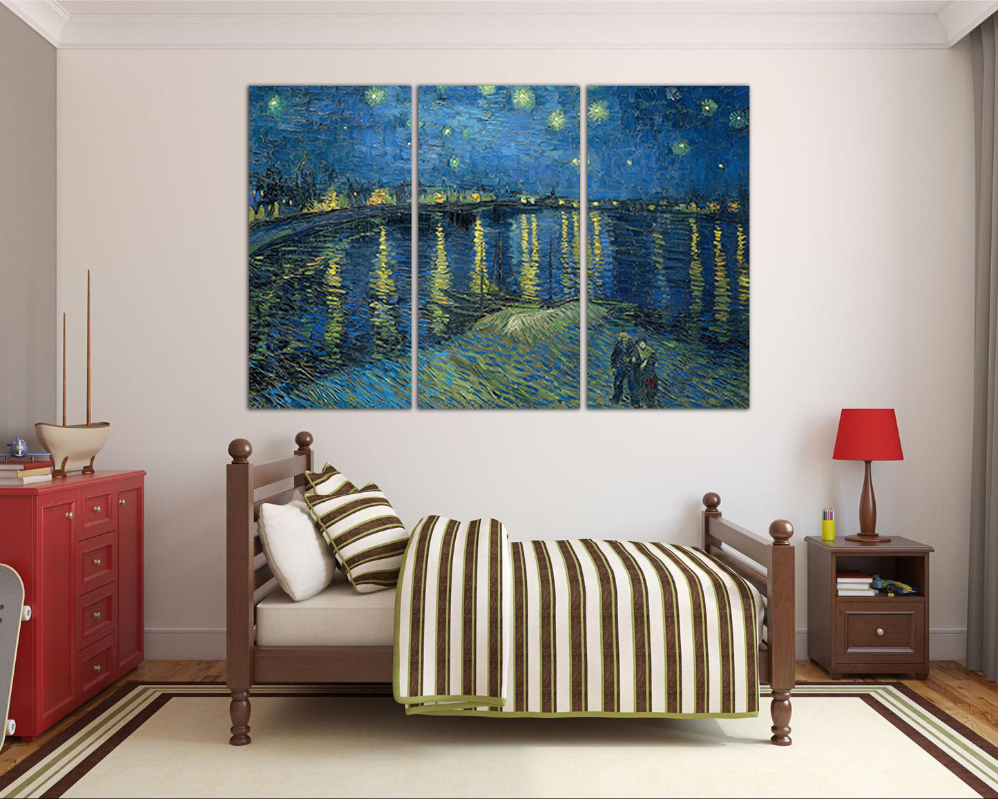 Vincent Van Gogh starry night canvas Rhône Starry night art works