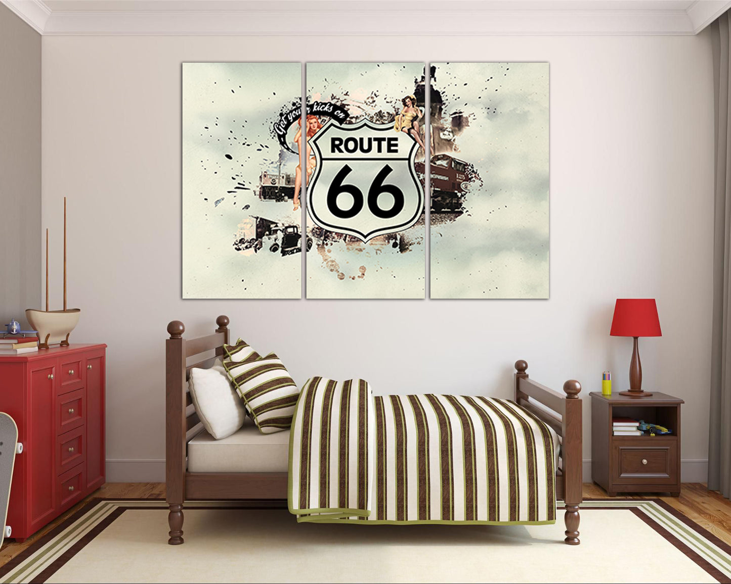 Route 66 Road trip print on canvas tourism art works