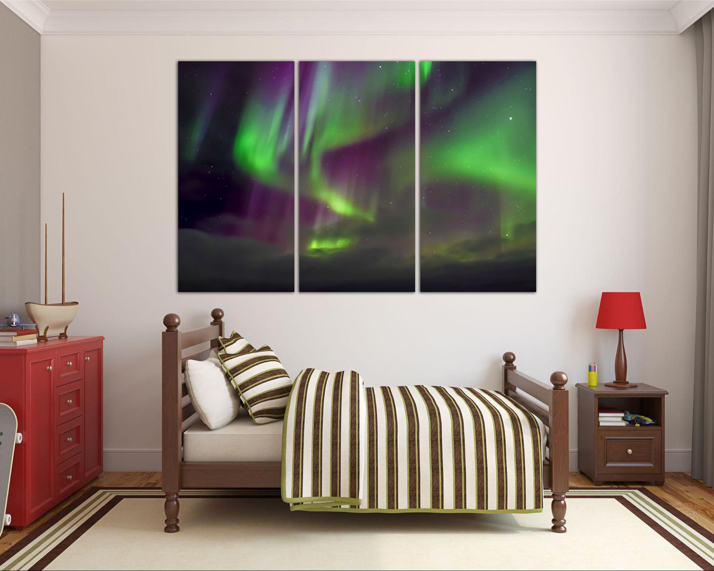 Aurora wall décor Borealis Northern Lights canvas  nature decor