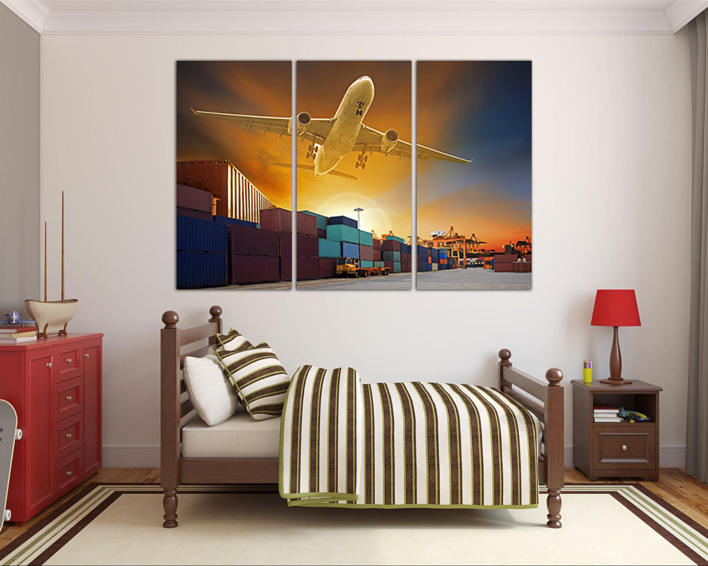 Plane canvas Aircraft wall décor Mechanism print Airplane photo Aviation photo