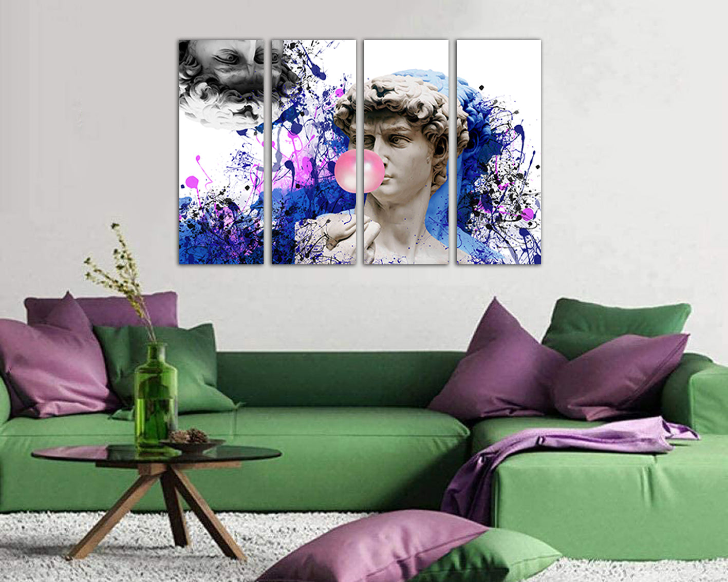Michelangelo David Bubble gum print Rome statue Greek mythology art works