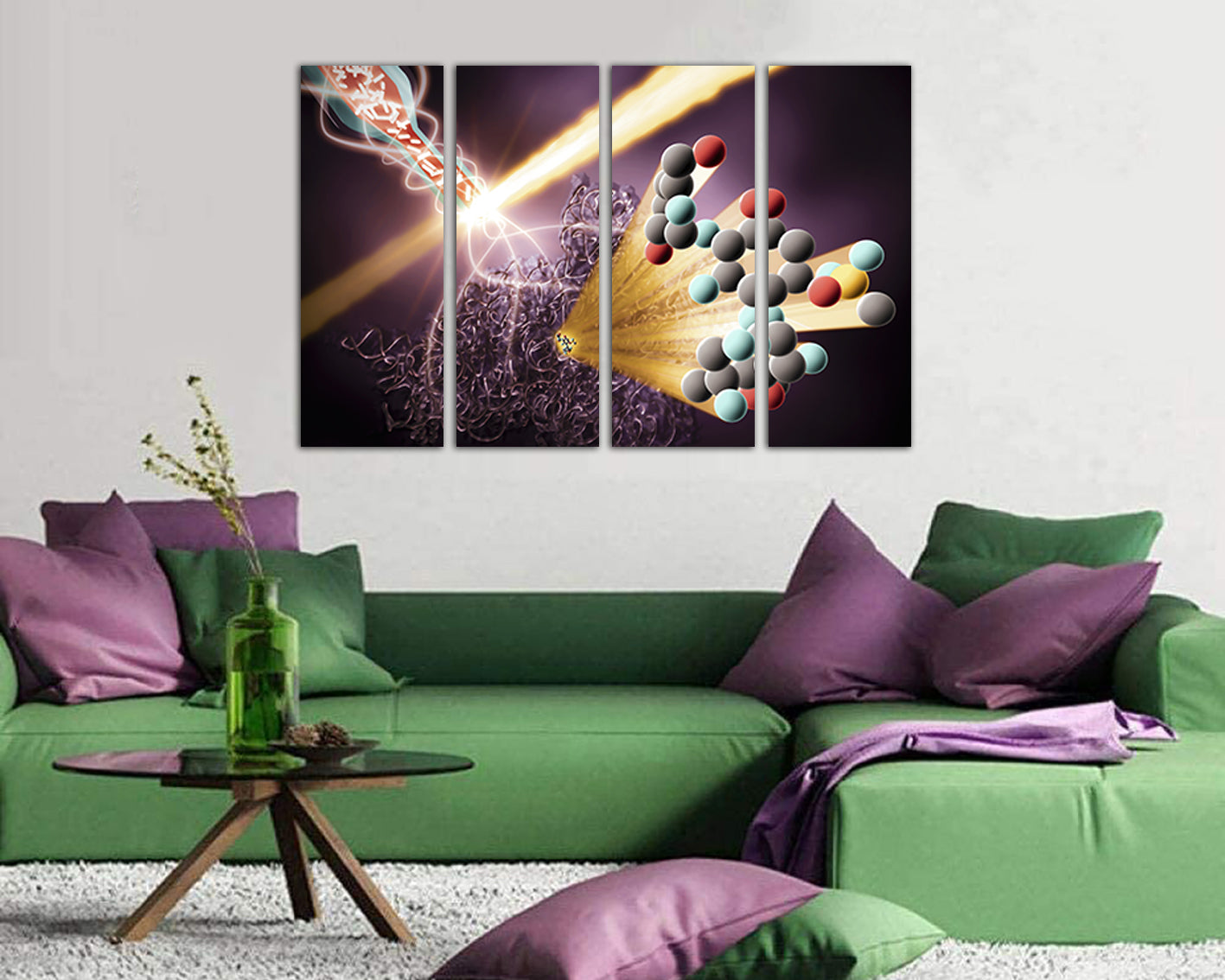 Dna research print on canvas Science decor Medical anatomy Genetic wall art works