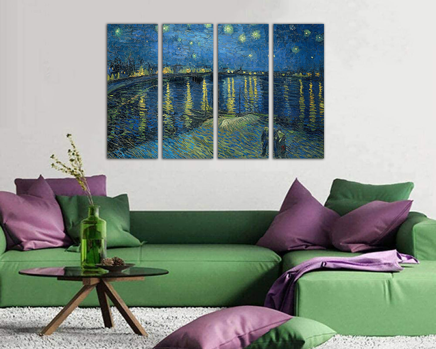 Vincent Van Gogh starry night canvas Rhône Starry night art works