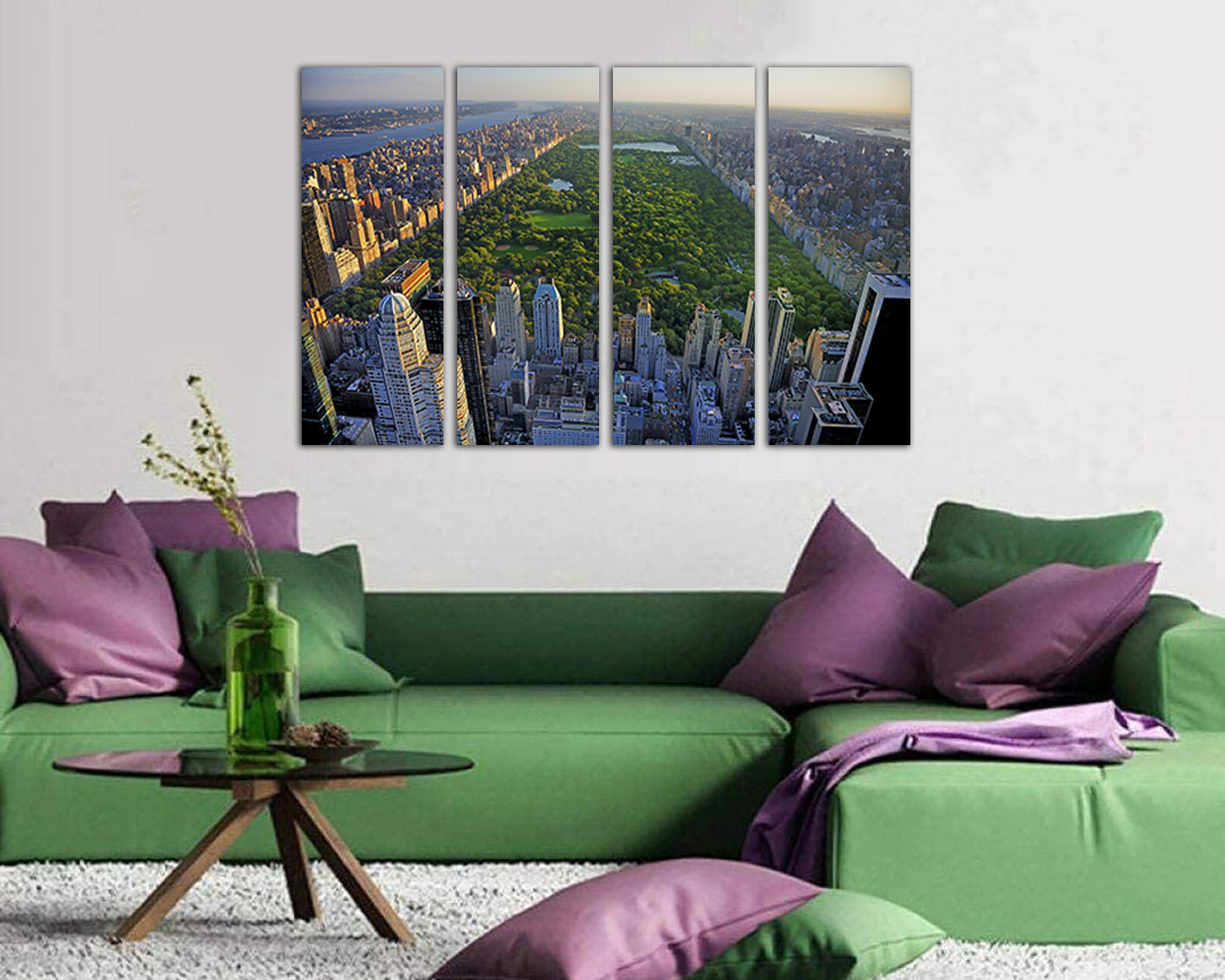 Central park canvas New York city skyline travel décor NY gift