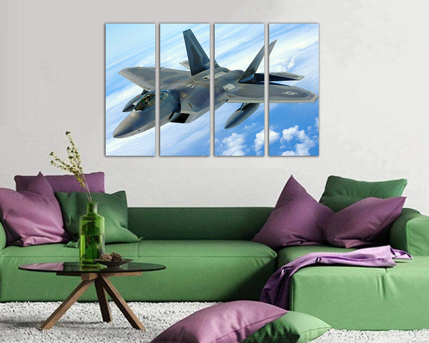 F22 raptor Plane canvas Fighter squadron Aircraft art prints Military aviation Gift plane mechanism