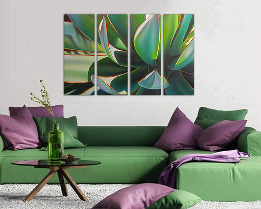 Succulent print Succulent canvas Botanical decor Flower wall art Cactus art Gift flower