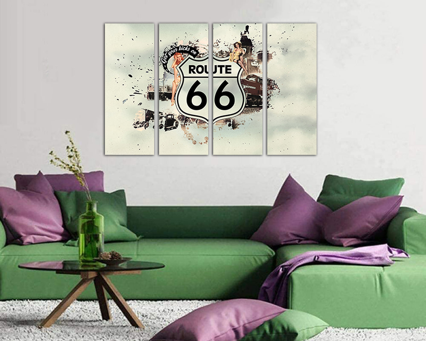 Route 66 Road trip print on canvas tourism art works