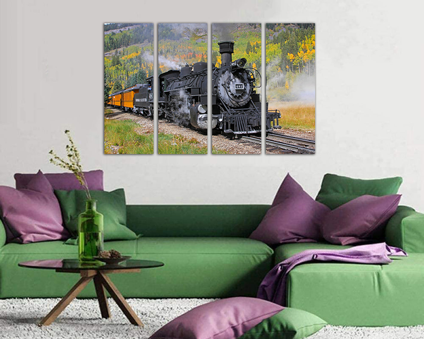 Steam engine train canvas Mechanism decor Old train décor Engine photo Railroad old west gift