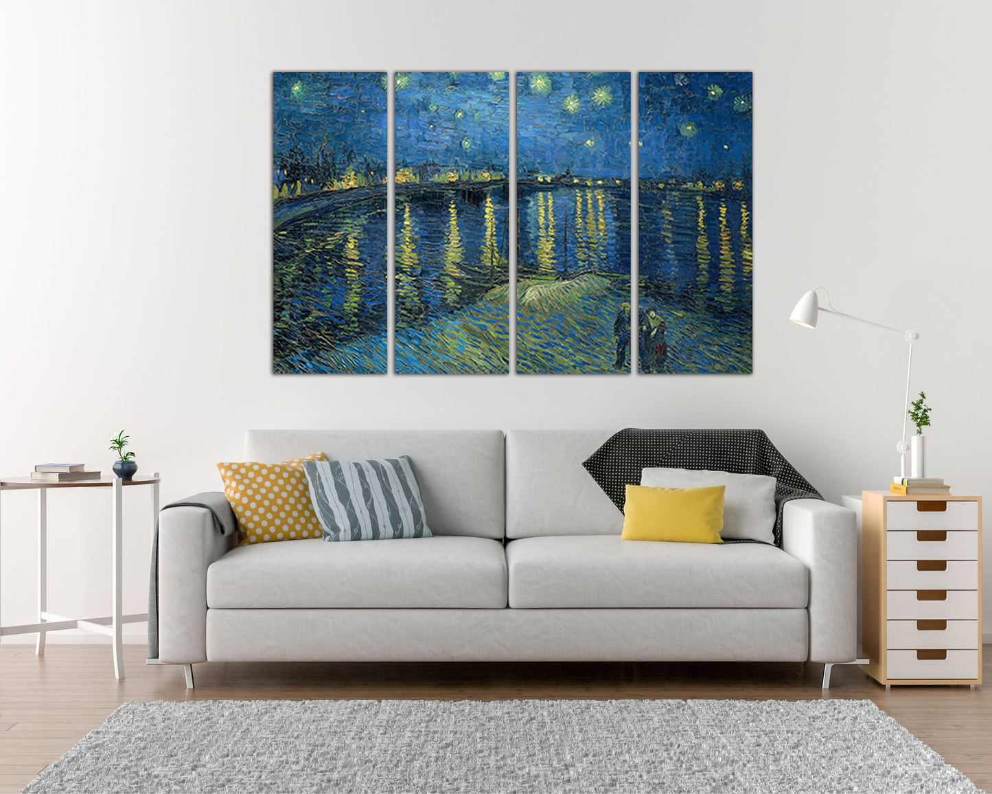Vincent Van Gogh starry night canvas Rhône Starry night art works
