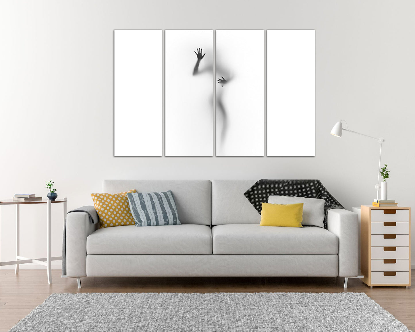 Female silhouette wall art canvas Girls body outline Naked female Sexy art works