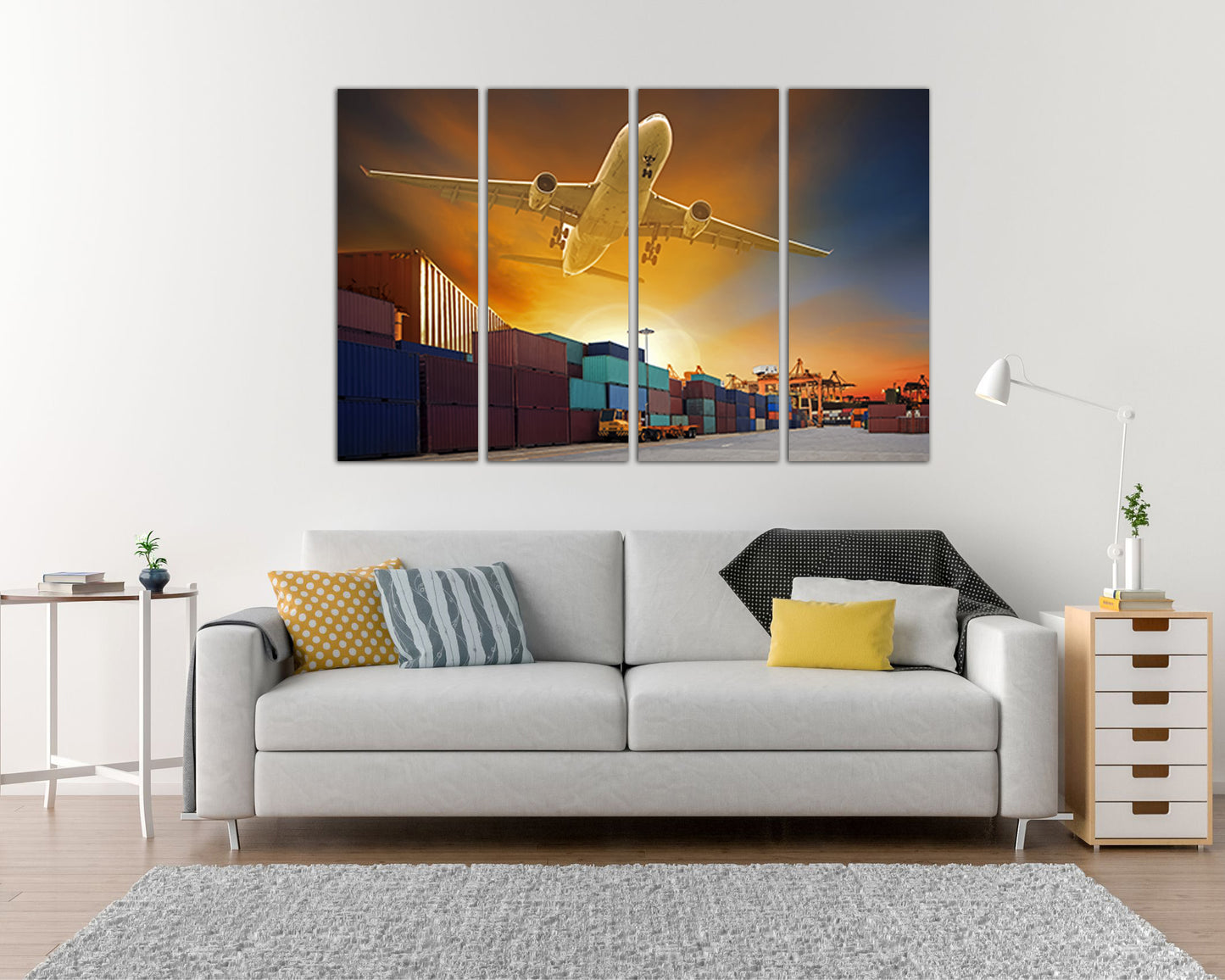 Plane canvas Aircraft wall décor Mechanism print Airplane photo Aviation photo
