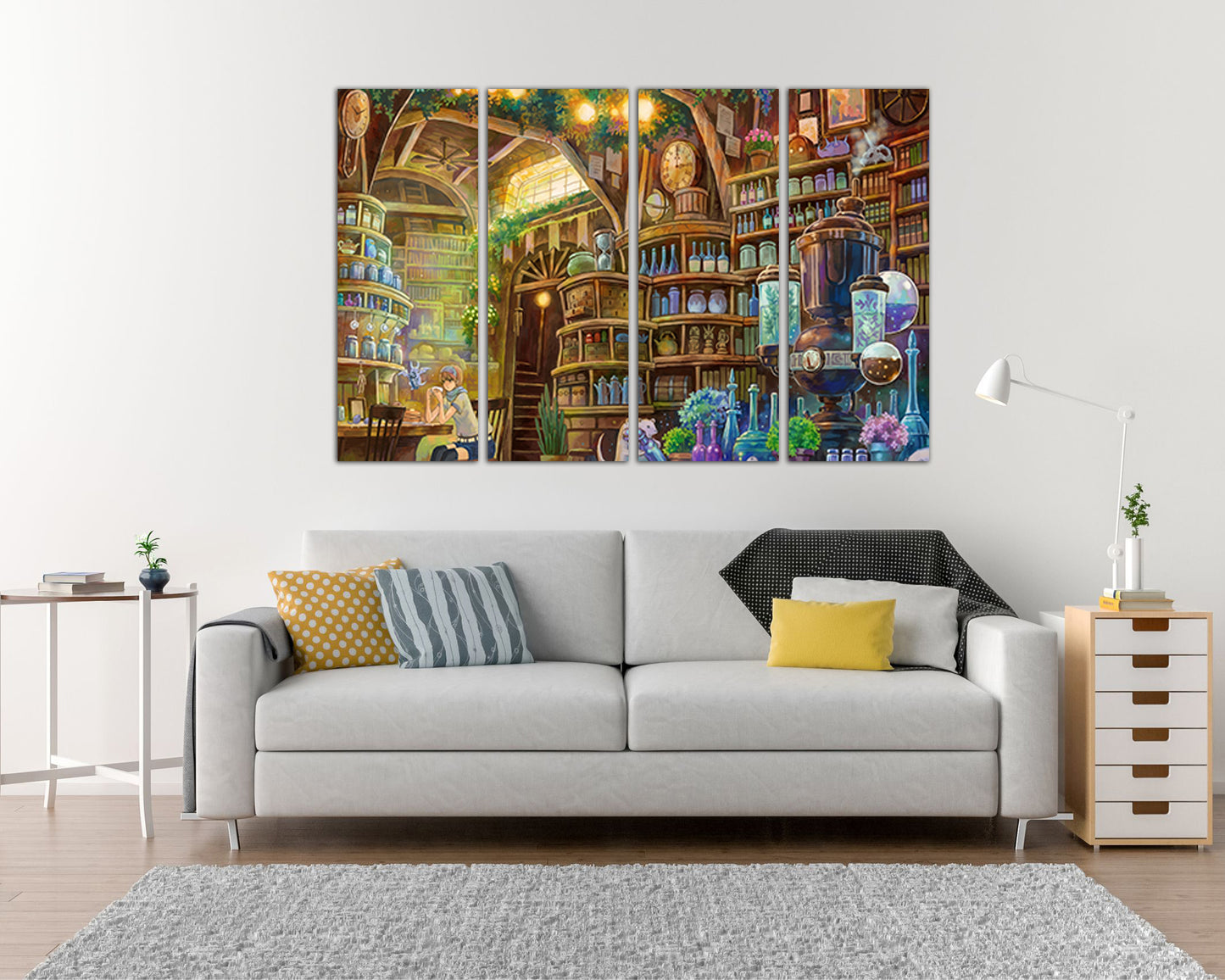 Laboratory print on canvas Library prints Nursery decor Kids wall art ready to hang