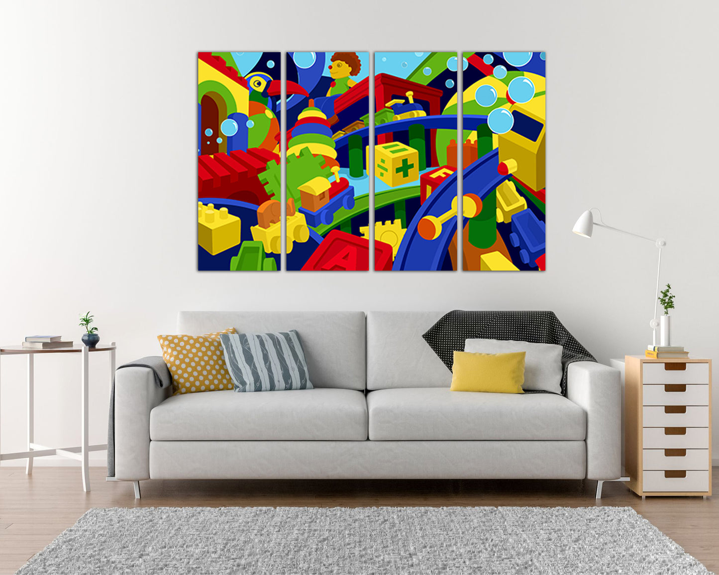 Kids toys canvas Nursery decor Kids wall art Child room print