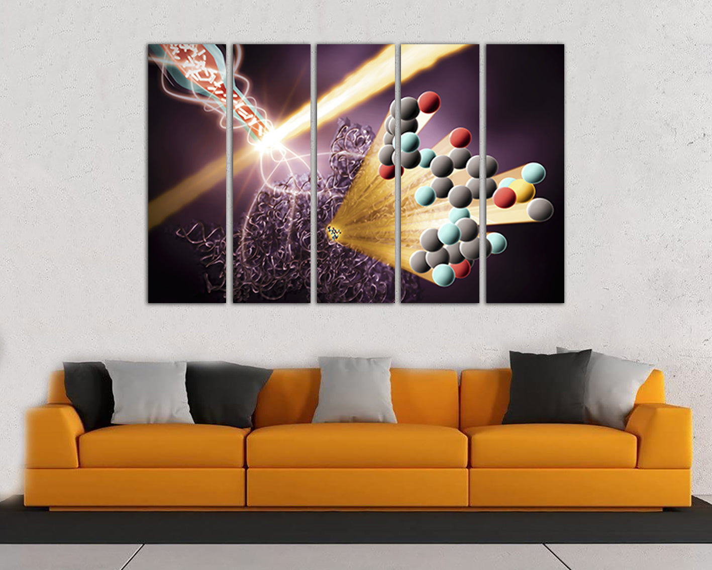 Dna research print on canvas Science decor Medical anatomy Genetic wall art works