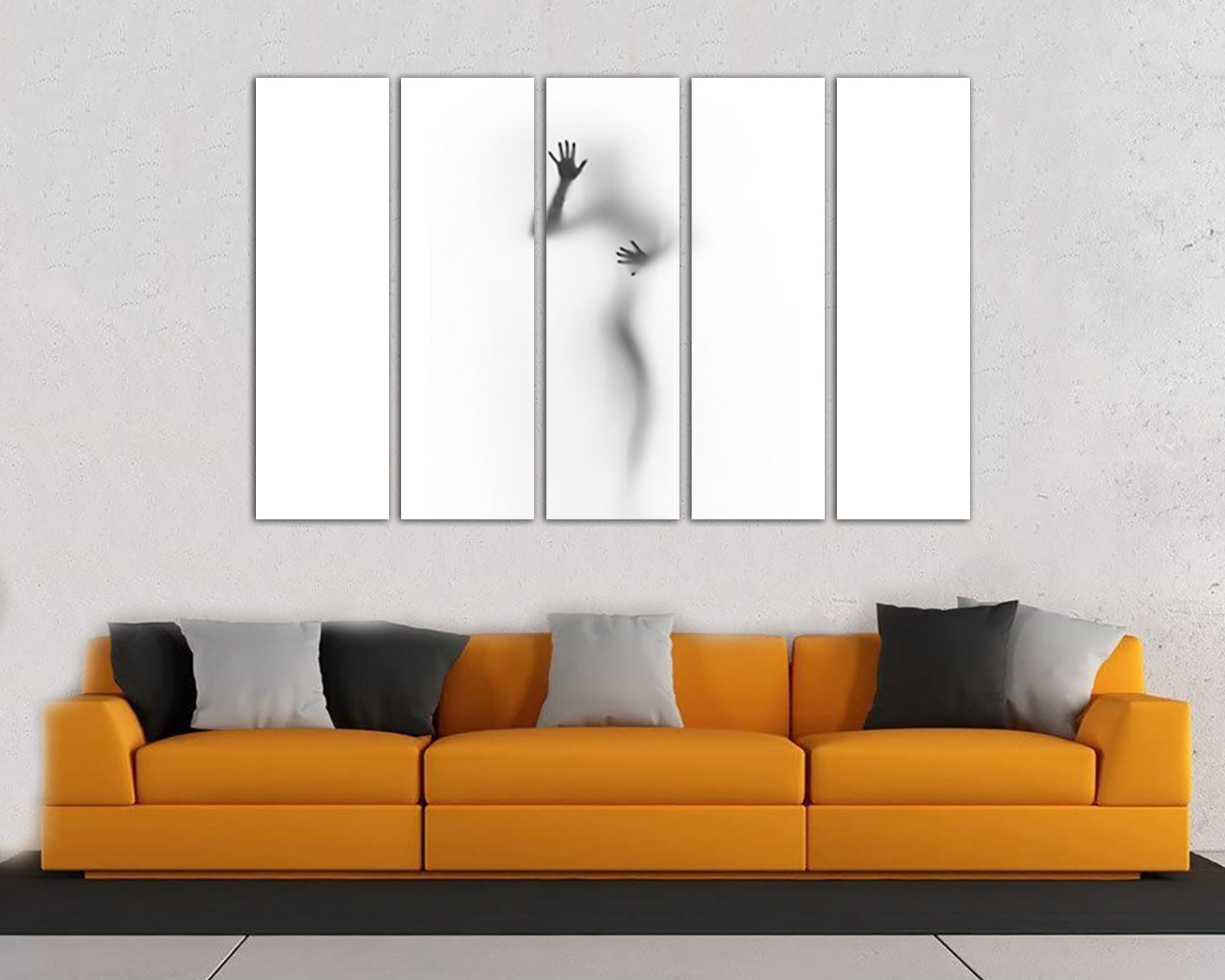 Female silhouette wall art canvas Girls body outline Naked female Sexy art works