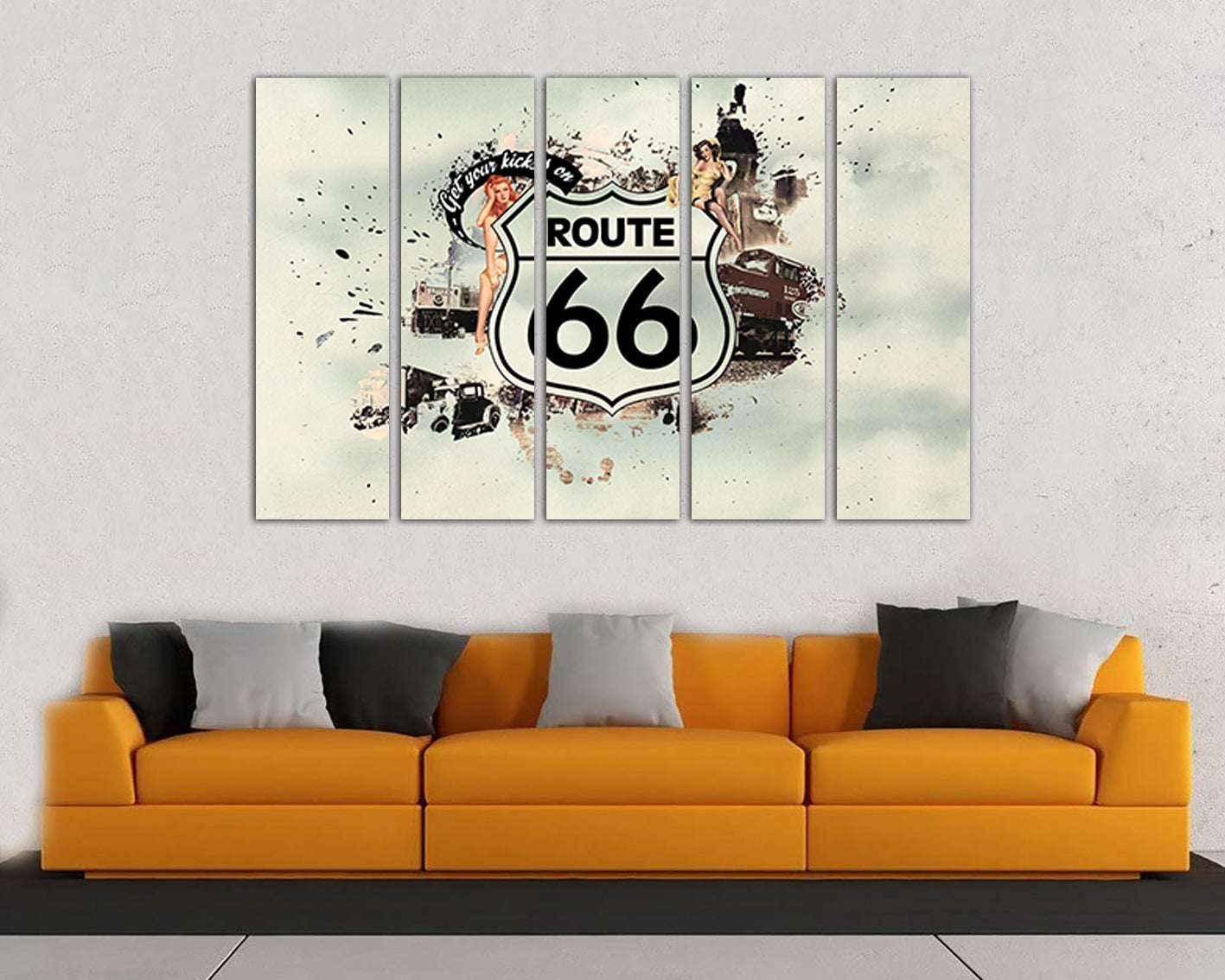 Route 66 Road trip print on canvas tourism art works