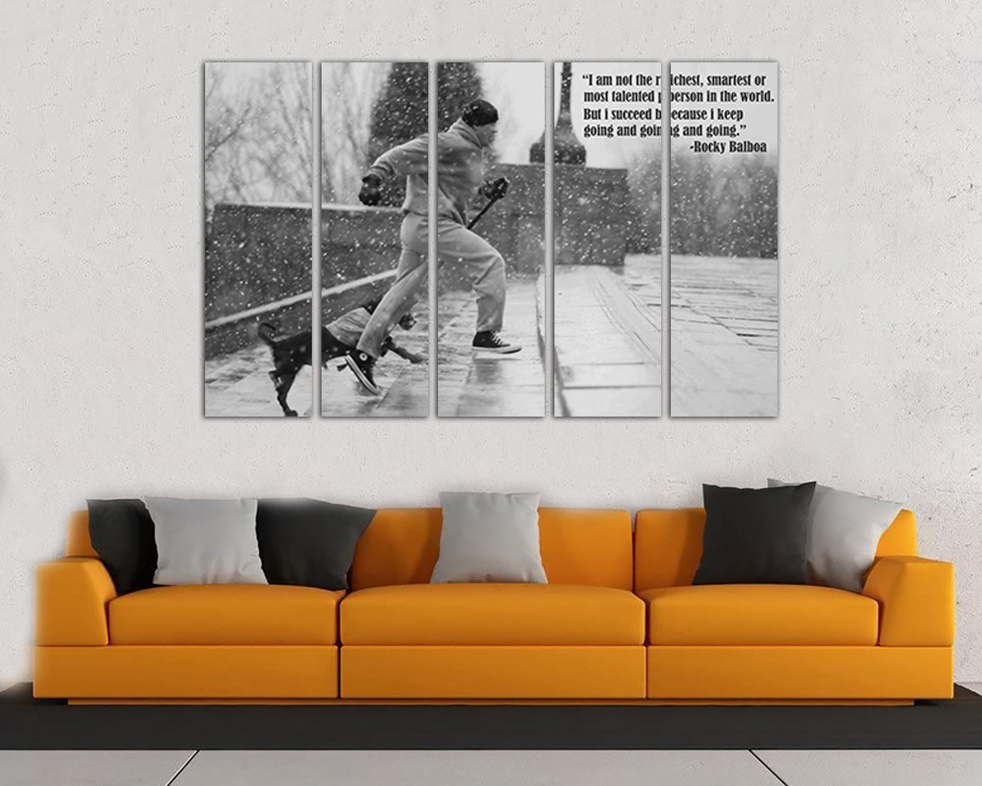 Rocky balboa wall art canvas Boxing decor Movie print Motivation Running  gift Film art works