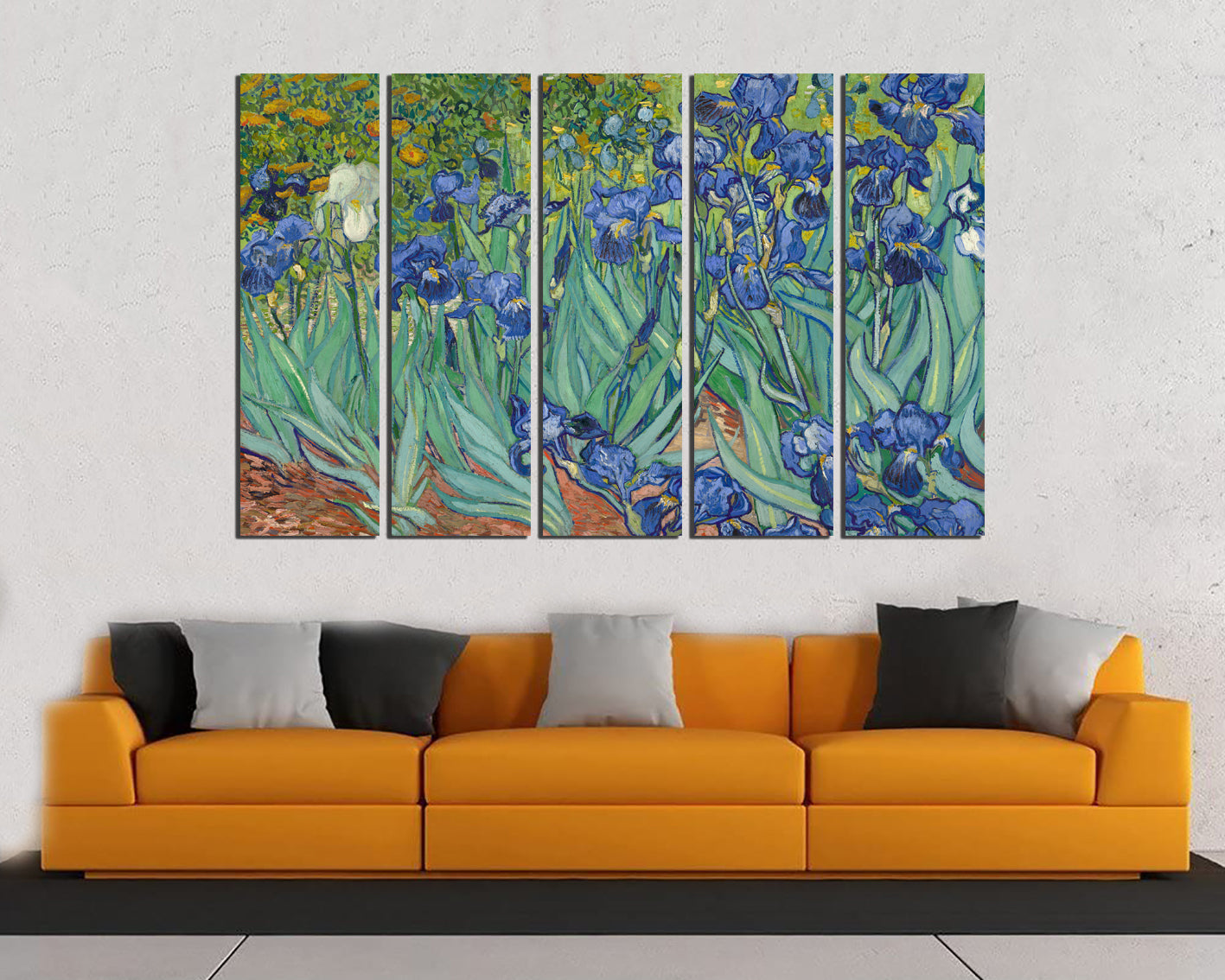 Irises Van gogh canvas art works Flower wall decor