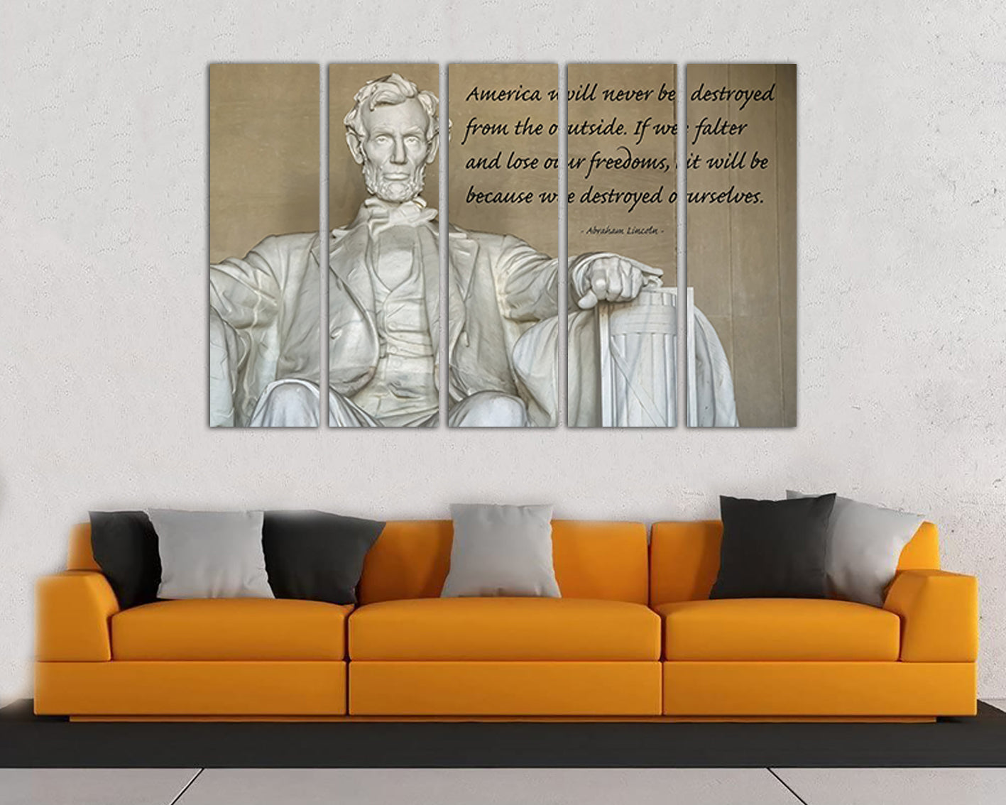 Abraham Lincoln Memorial Print on canvas Washington art works