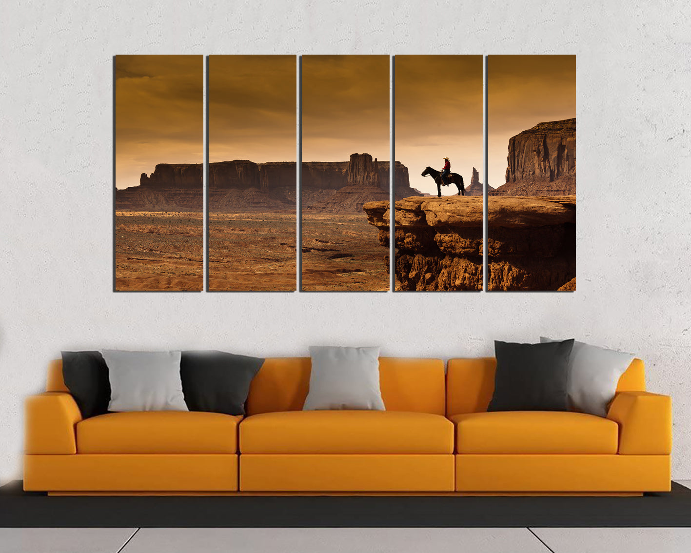Monument valley print on canvas National park décor Arizona art works Mountain print Cowboy artwork