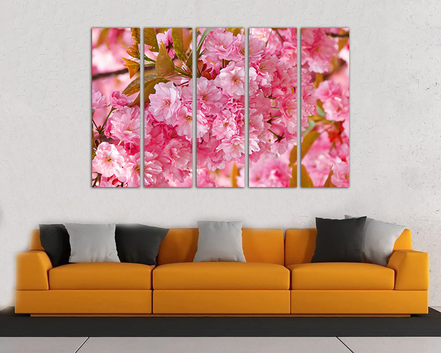 Sakura canvas Floral wall art Cherry blossom Botanical decor Japan art Flower print Asia decor