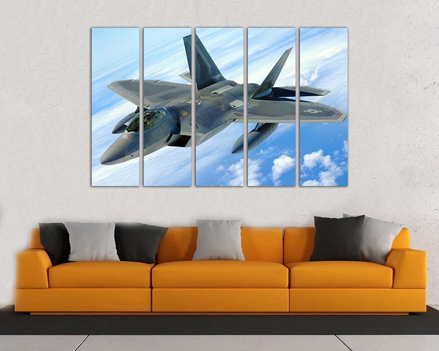 F22 raptor Plane canvas Fighter squadron Aircraft art prints Military aviation Gift plane mechanism