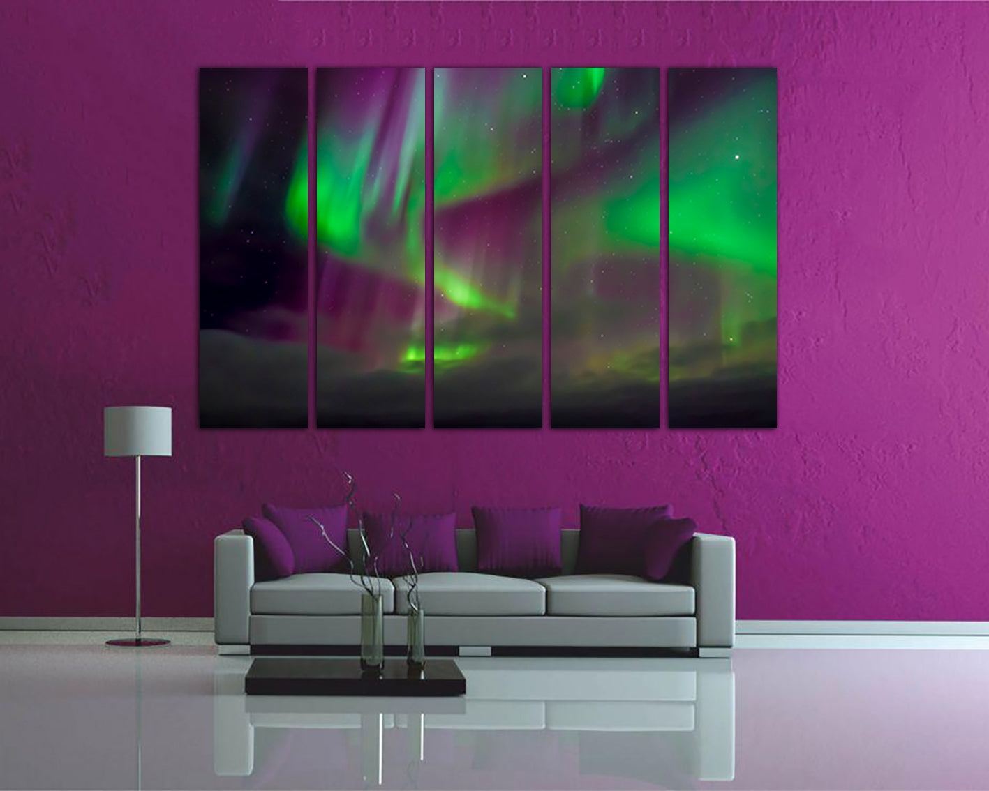 Aurora wall décor Borealis Northern Lights canvas  nature decor