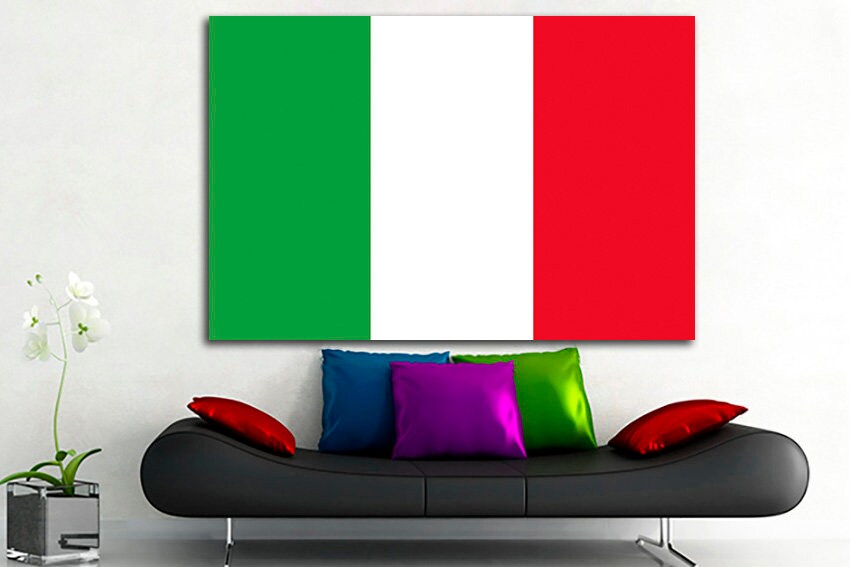 Italy flag Print on canvas Europe Italy flag art Italy flag photo Italy flag canvas Italy flag print Print decor Flag countries Wall decor