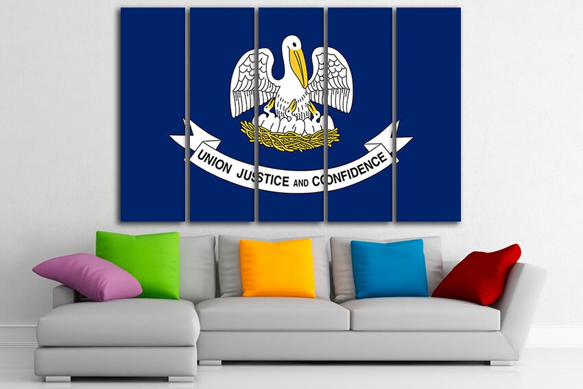 Louisiana state Art flag Louisiana flag art Louisiana flag decor Louisiana canvas Louisiana flag print Print on canvas Office art Photo flag
