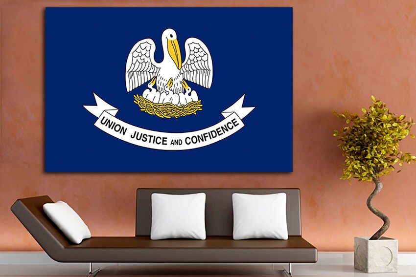 Louisiana state Art flag Louisiana flag art Louisiana flag decor Louisiana canvas Louisiana flag print Print on canvas Office art Photo flag