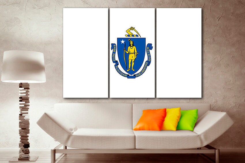 Massachusetts state Print on canvas Massachusetts art Massachusetts photo Massachusetts canvas Massachusetts print Massachusetts flag Photo