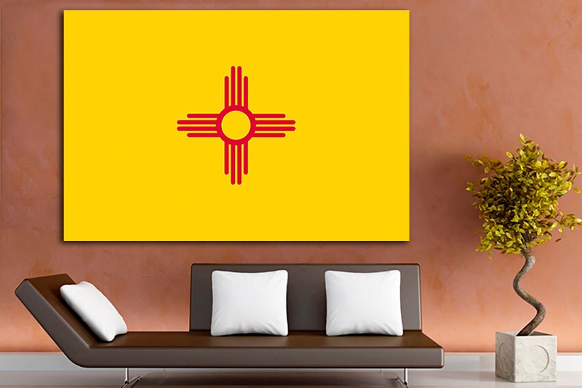 New Mexico state Flag print New Mexico flag art New Mexico photo New Mexico flag New Mexico print Land Enchantment flag Poster print Picture