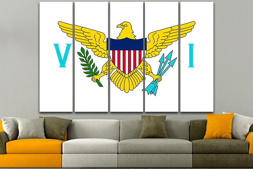 Virgin Islands state Virgin Islands flag Wall decor Virgin Islands art Virgin Islands decor Virgin Islands print Flag print Printable art