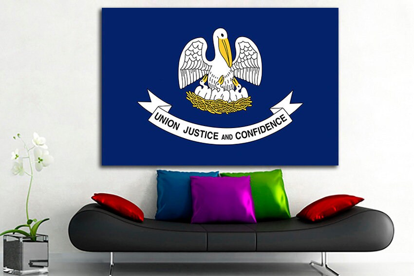 Louisiana state Art flag Louisiana flag art Louisiana flag decor Louisiana canvas Louisiana flag print Print on canvas Office art Photo flag