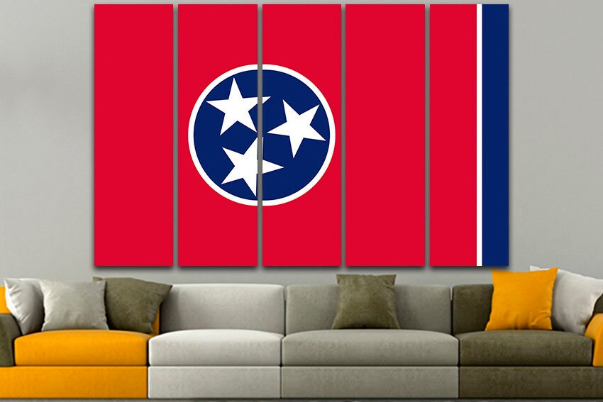 Tennessee state Print decor Tennessee flag Tennessee flag art Tennessee decor Tennessee print Flag art decor  Volunteer State flag Photo art