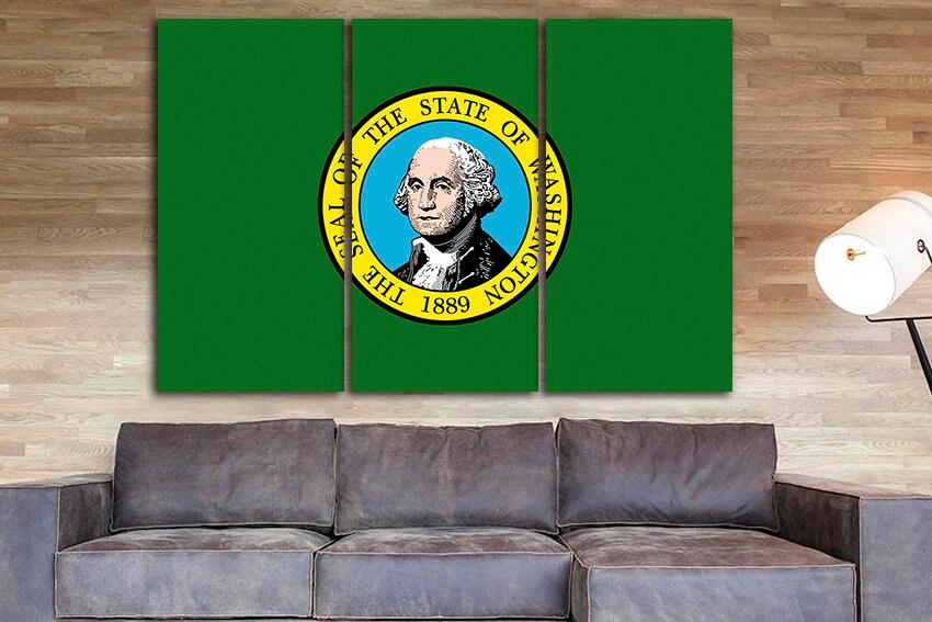 Washington state Washington flag Art decor Washington flag art Washington photo Washington print Flag canvas Printable art Flag poster Photo