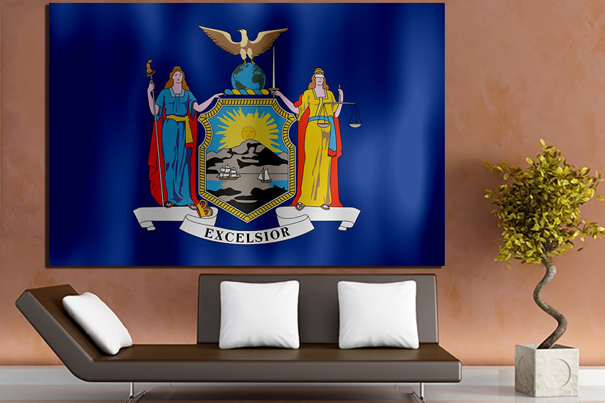 New York state New York flag Canvas art New York flag art New York flag photo New York flag print New York flag canvas Flag canvas art Print