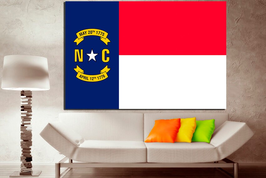 North Carolina state North Carolina flag Print art North Carolina art North Carolina photo North Carolina print Carolina canvas Poster flag