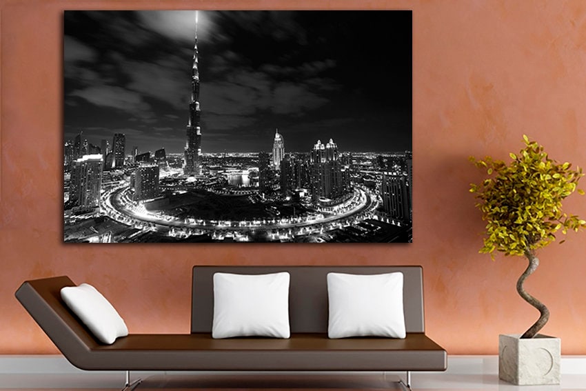 Dubai canvas set United Arab Emirates travel city art